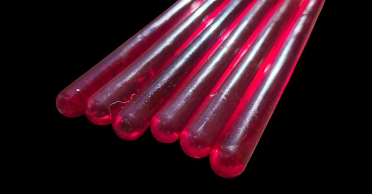 Catalin Rods Cherry Red Translucent Amber Bakelite Catalin Rod 42 grams (1-piece ...