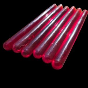 Cherry Red Translucent Amber Bakelite Catalin Rod 42 grams (1-piece)