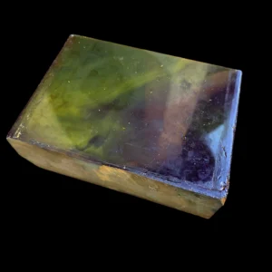 Marbled Green Amber Bakelite Catalin Block 2133 grams