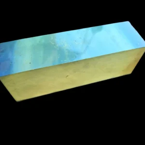 Marbled Yellow Green Bakelite Catalin Block 896 grams