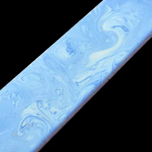 Marbled Blue White Amber Bakelite Catalin Block 393 grams