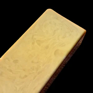 Vintage Marbled Yellow Amber Bakelite Catalin Block Rod 738 grams