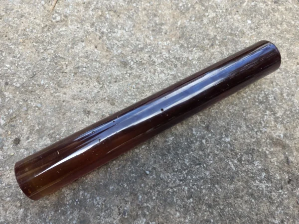 Vintage veined translucent yellow red Bakelite Catalin rod, 386 grams – photo 12