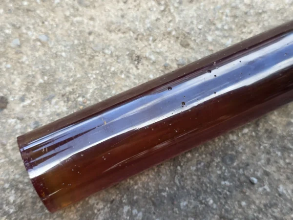 Vintage veined translucent yellow red Bakelite Catalin rod, 386 grams – photo 13