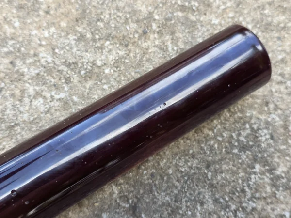 Vintage veined translucent yellow red Bakelite Catalin rod, 386 grams – photo 14