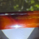 Vintage veined translucent yellow red Bakelite Catalin rod, 386 grams – photo 4