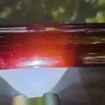 Vintage veined translucent yellow red Bakelite Catalin rod, 386 grams – photo 5