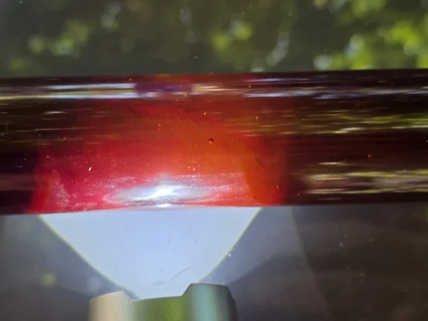Vintage veined translucent yellow red Bakelite Catalin rod, 386 grams – photo 5