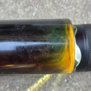 Vintage Marbled Veined Green Yellow Bakelite Catalin Rod 702 grams