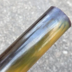 Vintage Marbled Yellow Green Bakelite Catalin Rod 387 grams