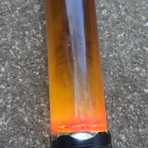 Vintage Translucent Veined Yellow Bakelite Catalin Rod 396 grams