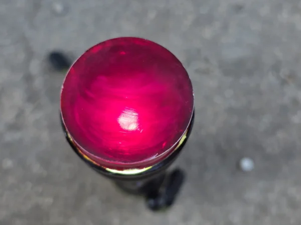 Vintage veined translucent purple red Bakelite Catalin rod, 319 grams – photo 1