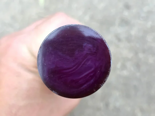 Vintage veined translucent purple red Bakelite Catalin rod, 319 grams – photo 2