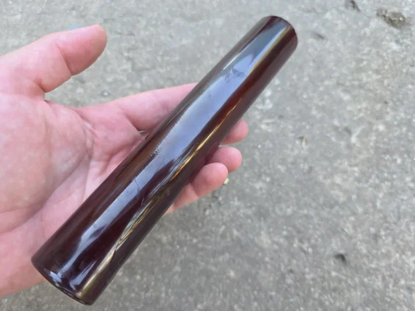 Vintage veined translucent purple red Bakelite Catalin rod, 319 grams – photo 3