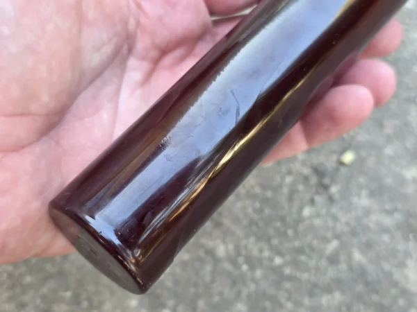 Vintage veined translucent purple red Bakelite Catalin rod, 319 grams – photo 4