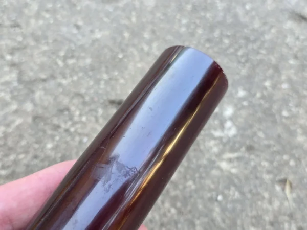 Vintage veined translucent purple red Bakelite Catalin rod, 319 grams – photo 5