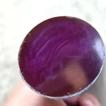 Vintage veined translucent purple red Bakelite Catalin rod, 319 grams – photo 7
