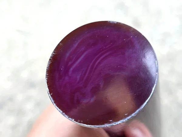 Vintage veined translucent purple red Bakelite Catalin rod, 319 grams – photo 7